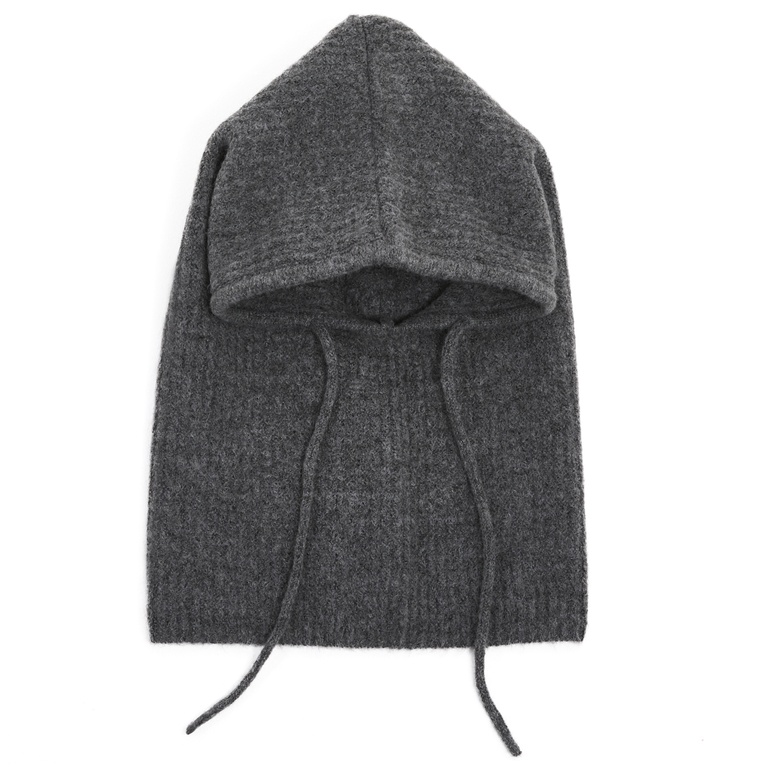 Ribbed balaclava "Kelly" Grey Melange